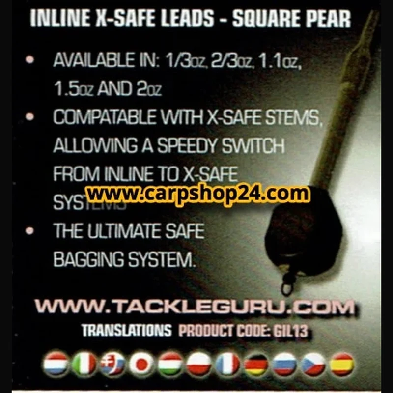 XSAFE INLINE SQUARE PEAR 19g - 2/3oz – Inline Schuiflood (2 Stuks)