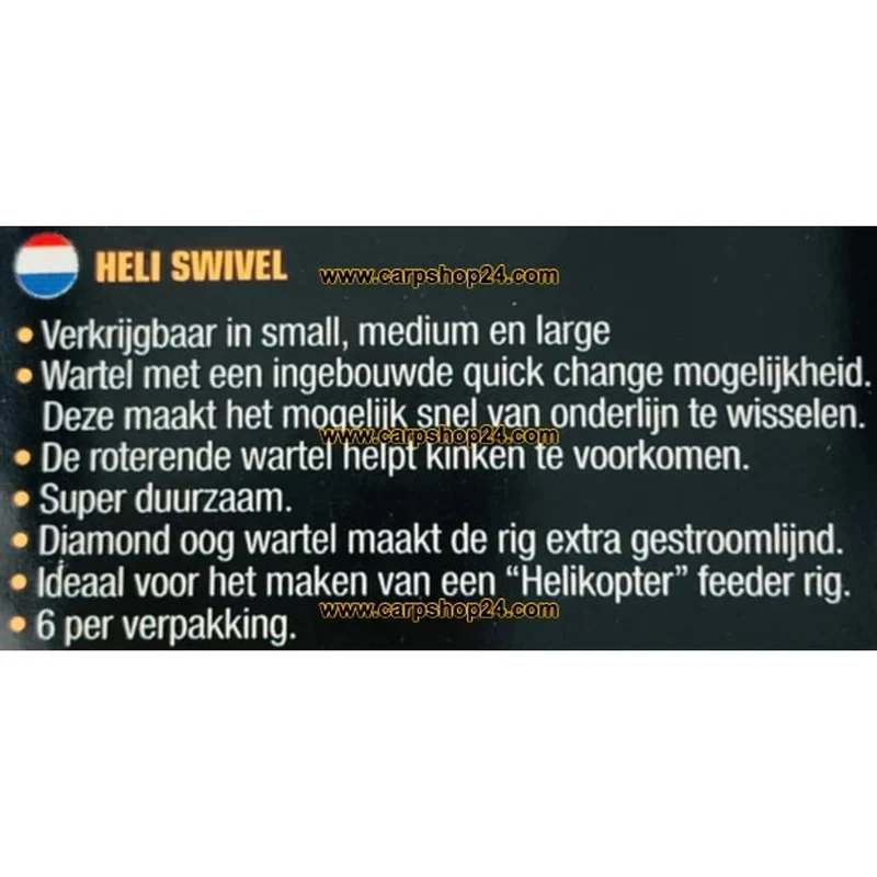 Heli Swivels – Helikopterwartels (6 stuks)