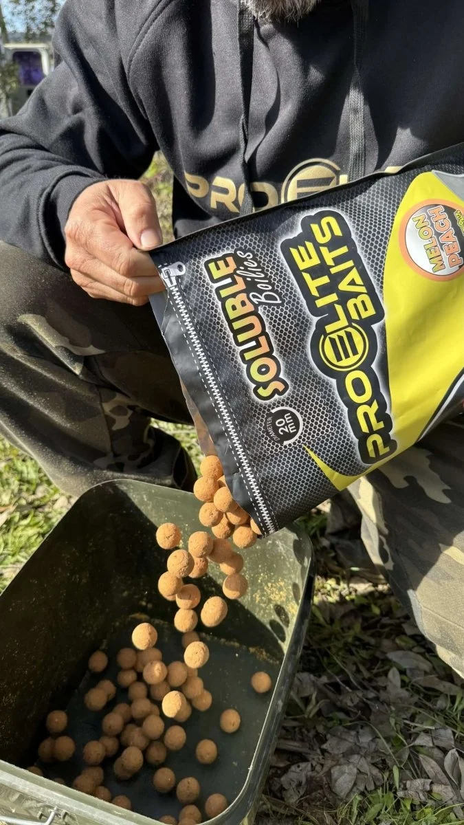 Bouillette Soluble Pro Elite Baits Melon & Peach 20 mm 3,5 kg