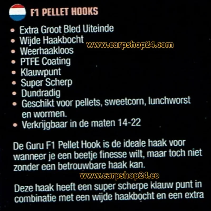 F1 Pellet Barbless Spade End – Haak met Bled en zonder Weerhaak