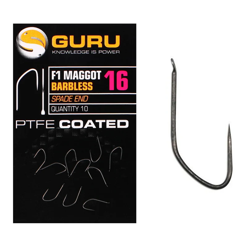 F1 Maggot Barbless Spade End – Haak met Bled en zonder Weerhaak