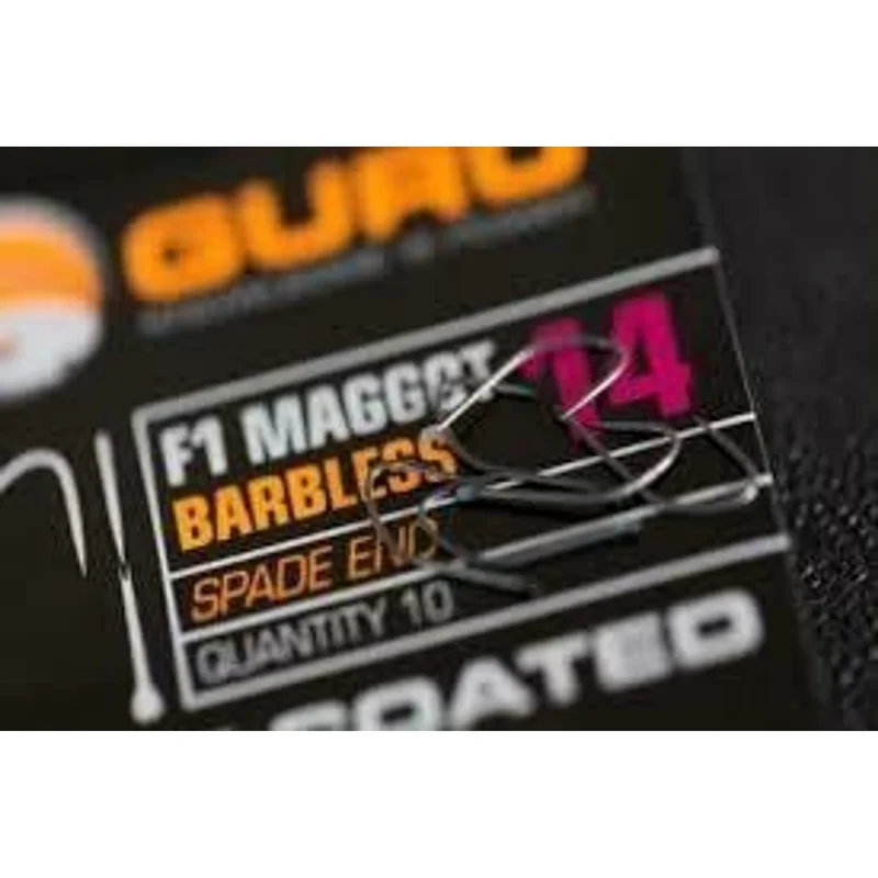 F1 Maggot Barbless Spade End – Haak met Bled en zonder Weerhaak