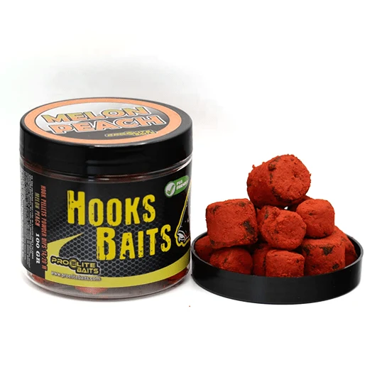 Hook Pellets poudre Pro Elite Baits Melon & Peach 14-20mm