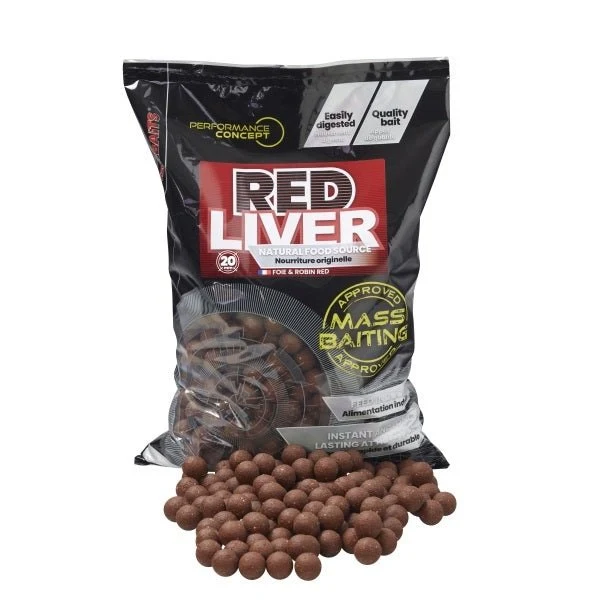 Bouillette Starbaits Mass Baiting Red Liver 20 mm 3 kg