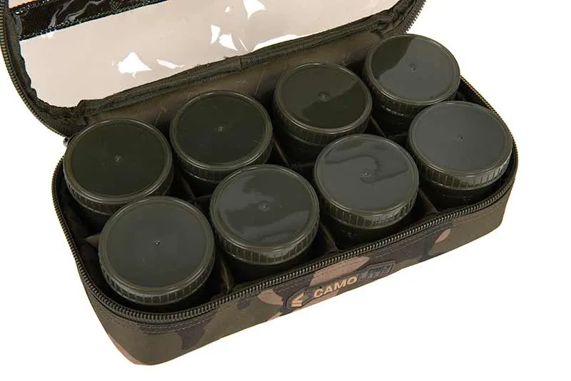 Sac de pêche de 12 pots à appâts Fox Camolite