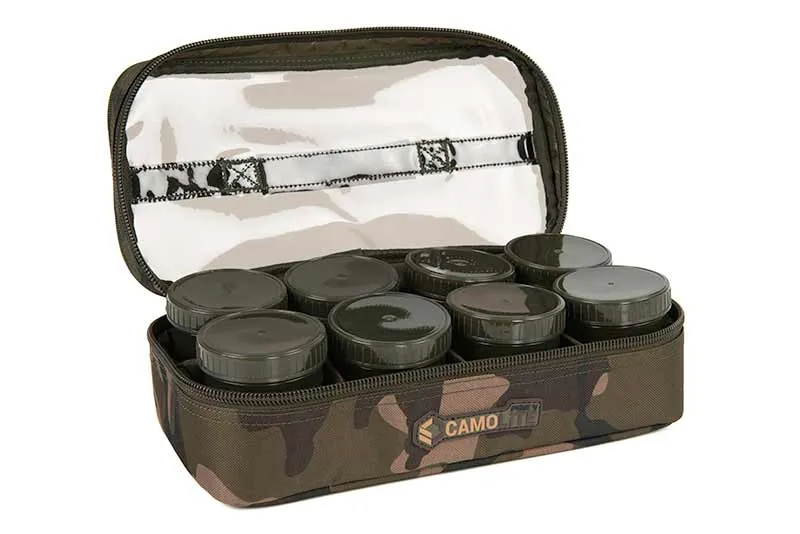 Sac de pêche de 12 pots à appâts Fox Camolite