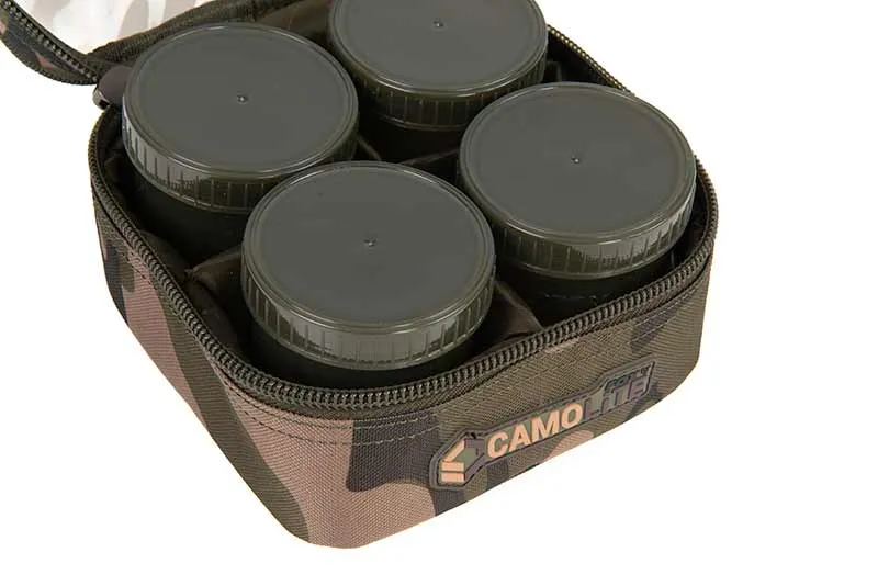 Sac de pêche de 6 pots à appâts Fox Camolite