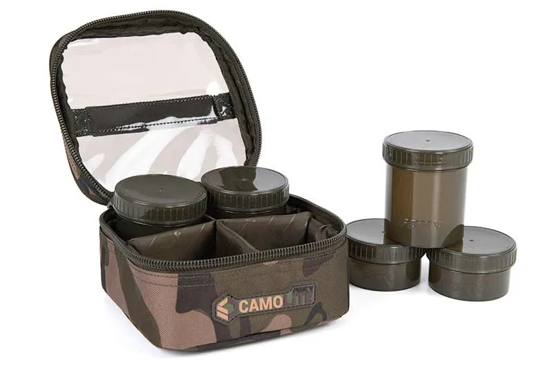 Sac de pêche de 6 pots à appâts Fox Camolite