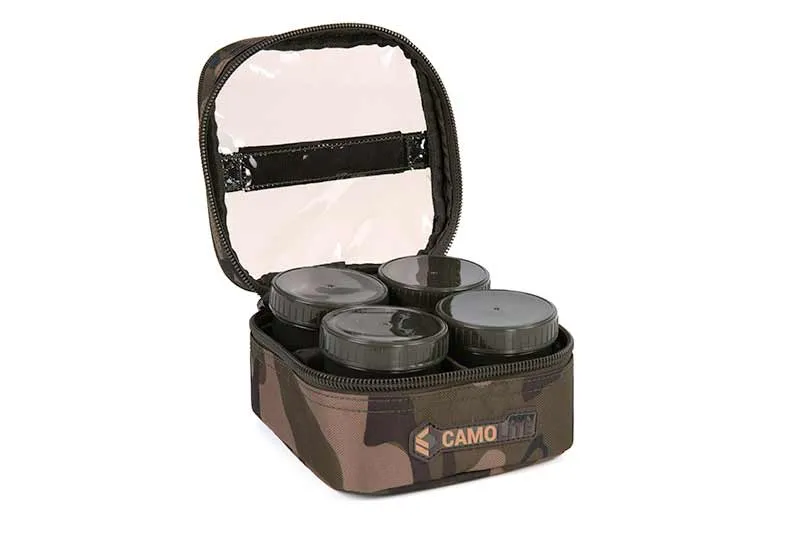 Sac de pêche de 6 pots à appâts Fox Camolite