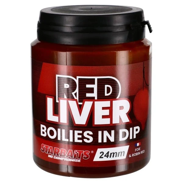 Boilies in Dip Starbaits Red Liver 24 mm