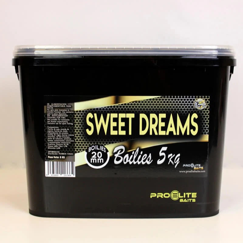 Seau Pro Elite Baits Boilies Gold Sweet Dreams 5 kg – 20 mm