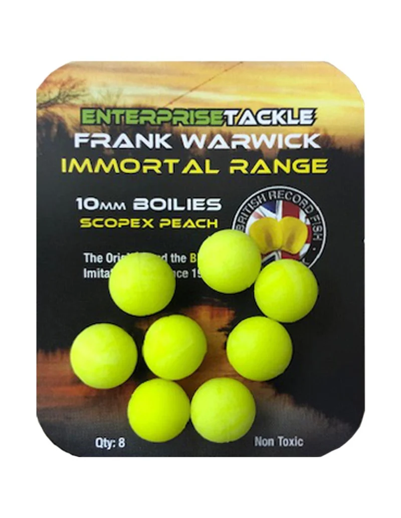 Bouillette Enterprise Immortal Range Jaune Scopex et Pêche 10 mm