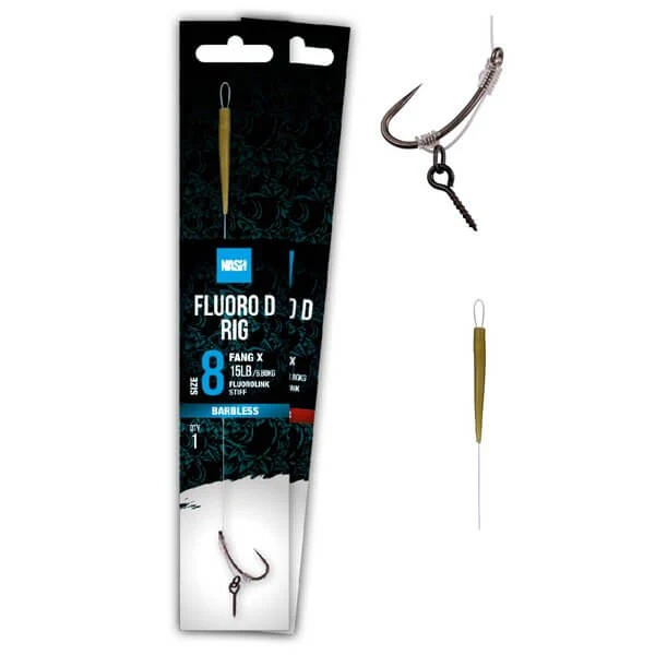 Hameçons montés Nash Fluoro D-Rig Barbed