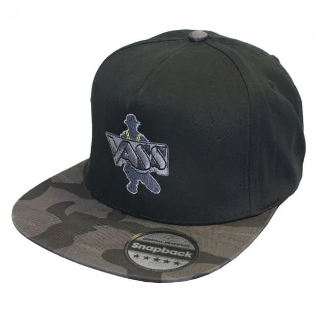 Casquette Vass VB691 Peak Negra-Gris Camouflage