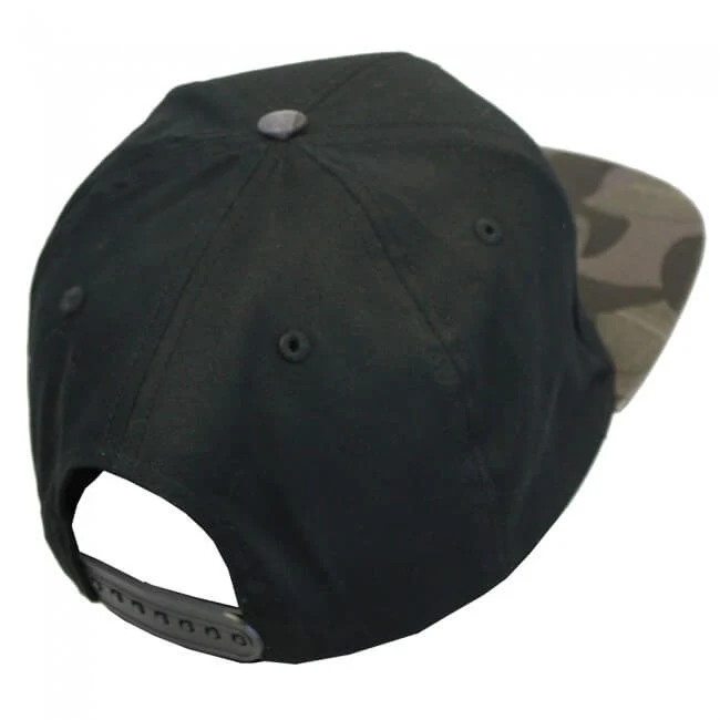 Casquette Vass VB691 Peak Negra-Gris Camouflage