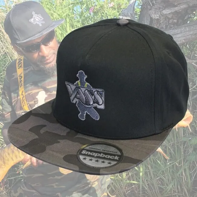 Casquette Vass VB691 Peak Negra-Gris Camouflage
