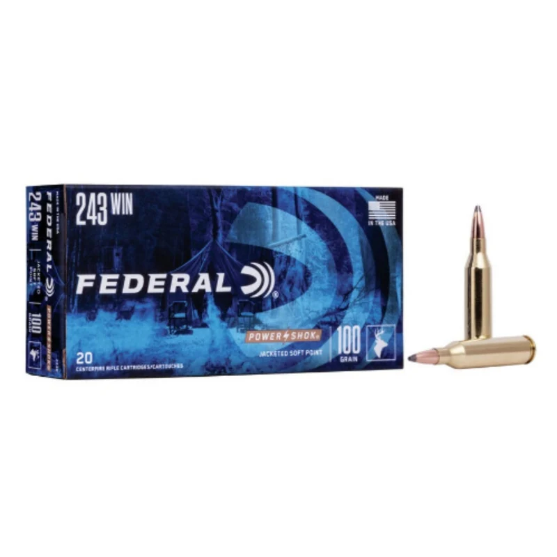 Munitions « Power-Shok SP » – cal. 243 WIN – 100 gr – 20/bte