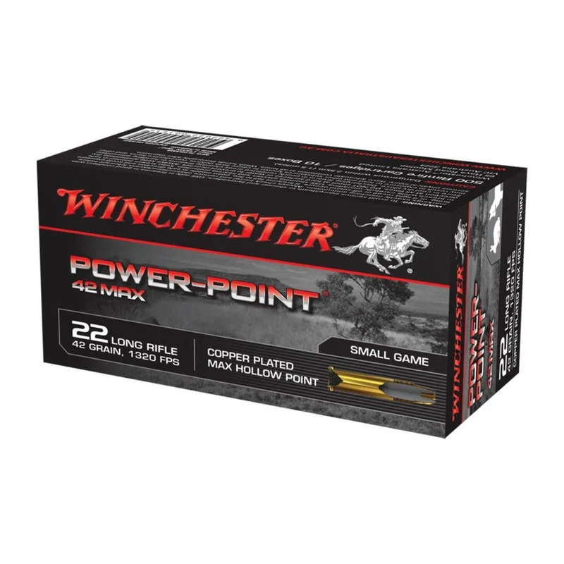 Munitions « Power-Point Cooper Plated MAX Hollow Point » – cal. 22 LR – 42 gr – 50/bte