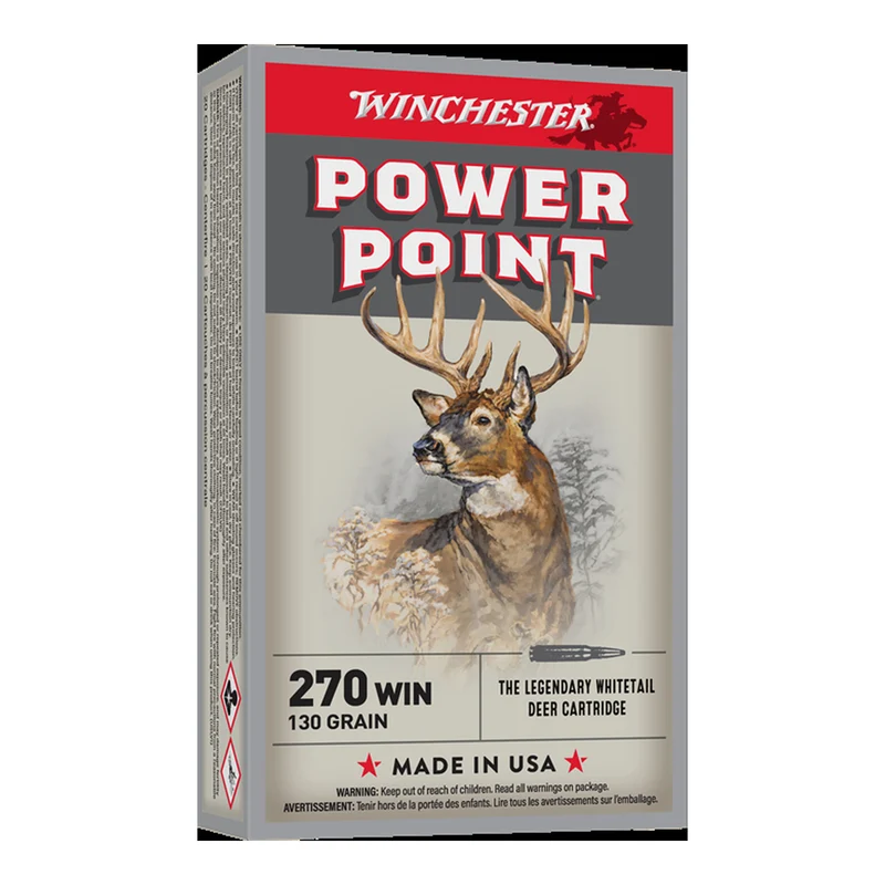 Munitions « Power-Point » – cal. 270 WIN – 130 gr – 20/bte