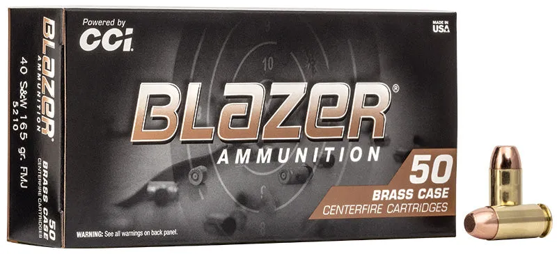 Munitions « Blazer Brass » – cal. 40 S&W – 165 gr – 50/bte