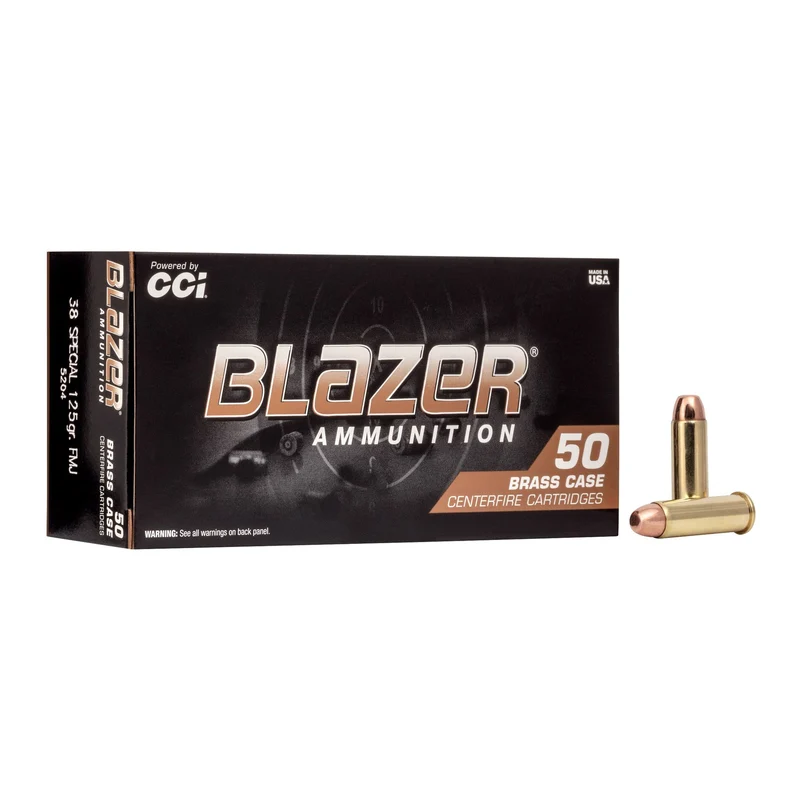 Munitions « Blazer Brass » – cal. 38 SPL – 125 gr – 50/bte