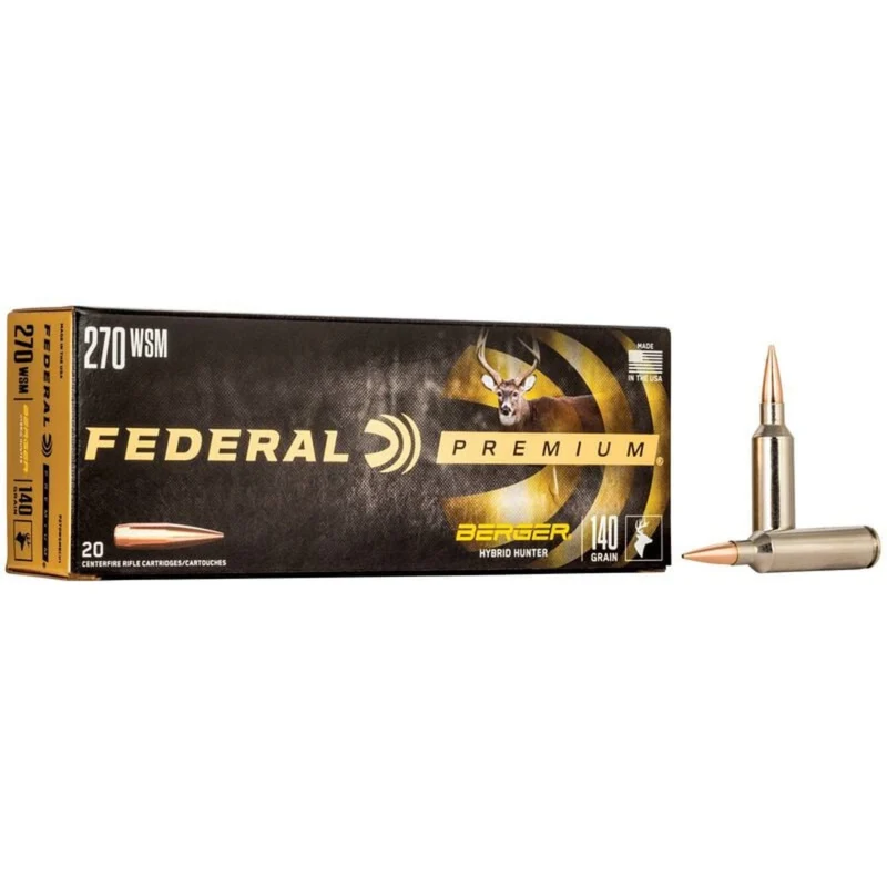 Munitions « Berger Hybrid Hunter » – cal. 270 WSM – 140 gr – 20/bte