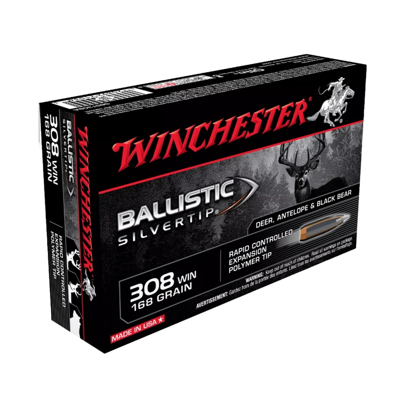 Munitions « Ballistic Silvertip » – cal. 308 WIN – 168 gr – 20/bte