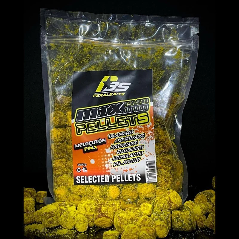 Mix Pellets Peralbaits Pêche Ananas 14-20 mm