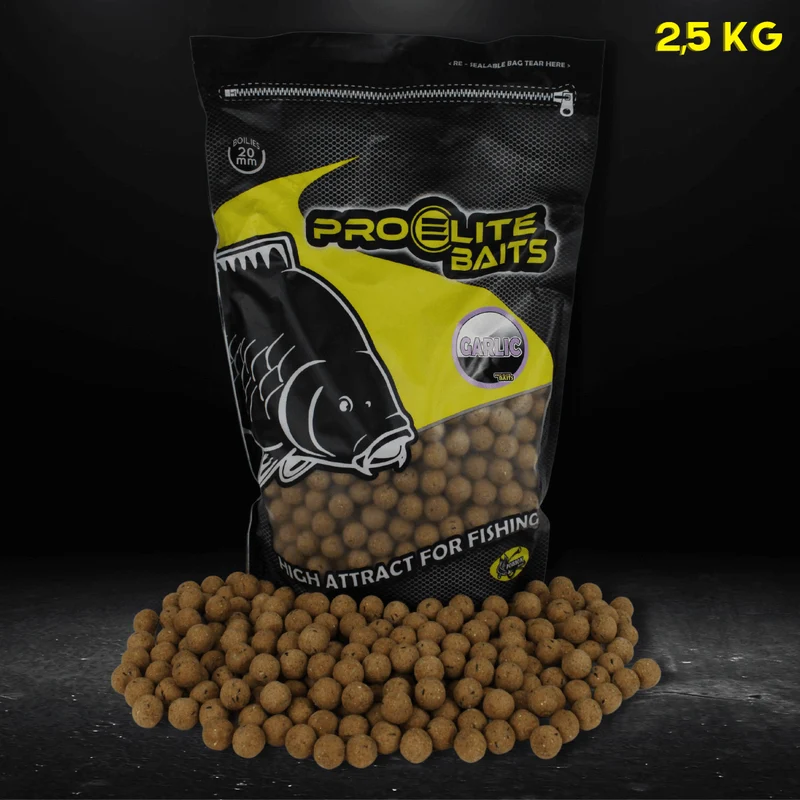 Bouillette Pro Elite Baits Garlic 20 mm 2,5 kg