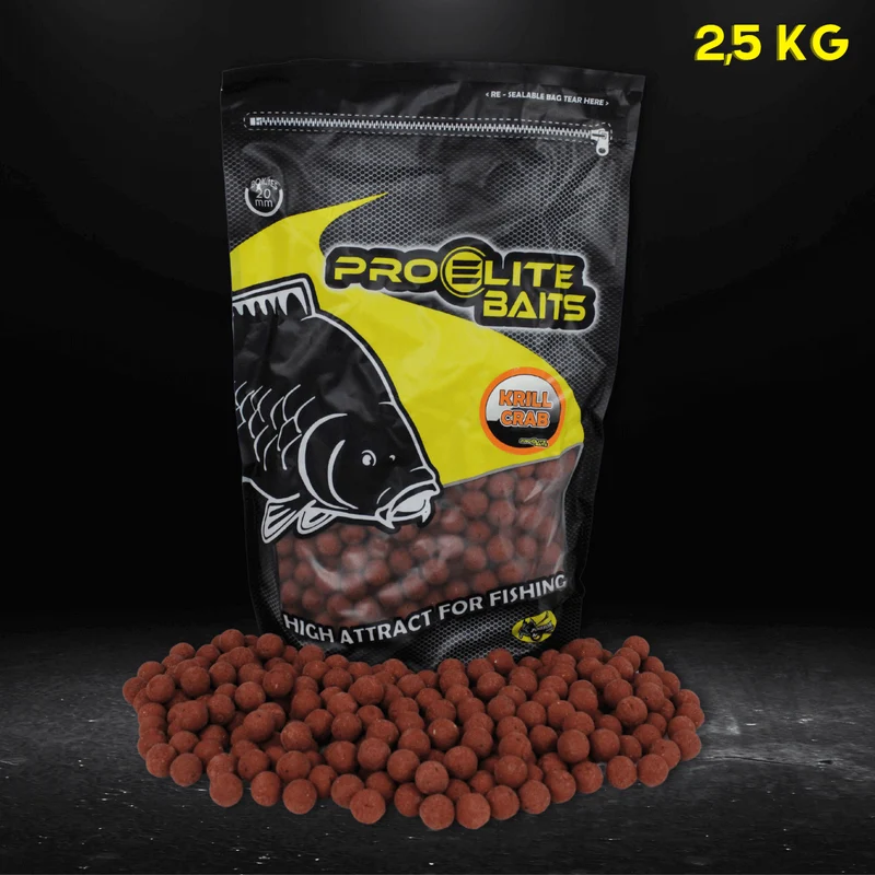Bouillette Pro Elite Baits Krill Crab 20 mm 2,5 kg