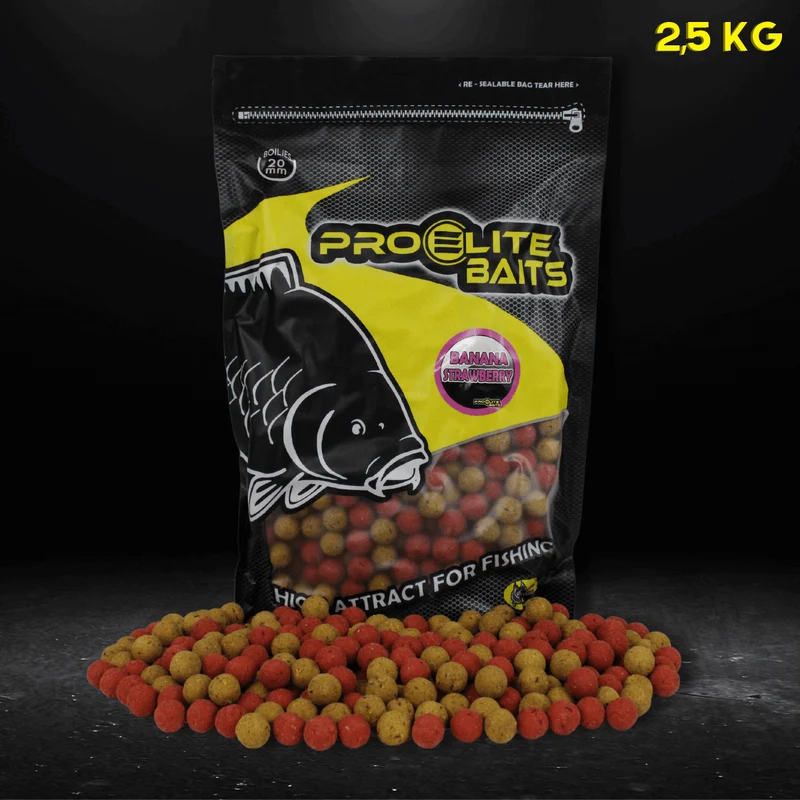 Bouillette Pro Elite Baits Banana Strawberry 20 mm 2,5 kg