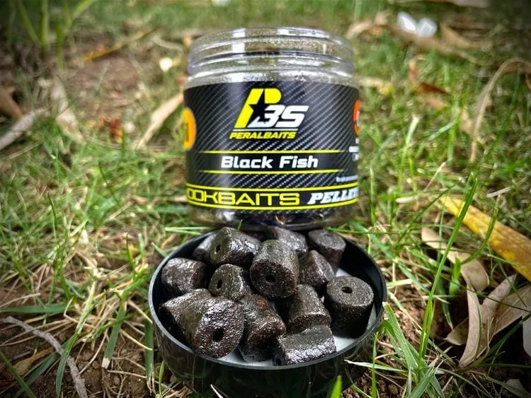 Hook Baits Pellets Peralbaits Black Fish 14mm
