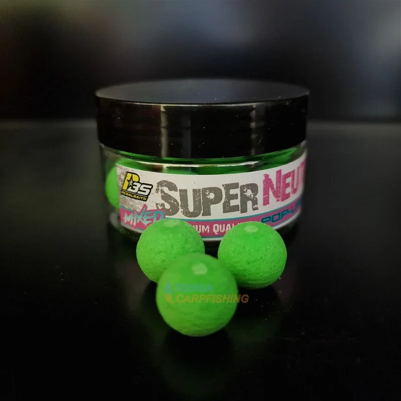 Pop ups Peralbaits Super Neutro Vert Fluoro 15 mm