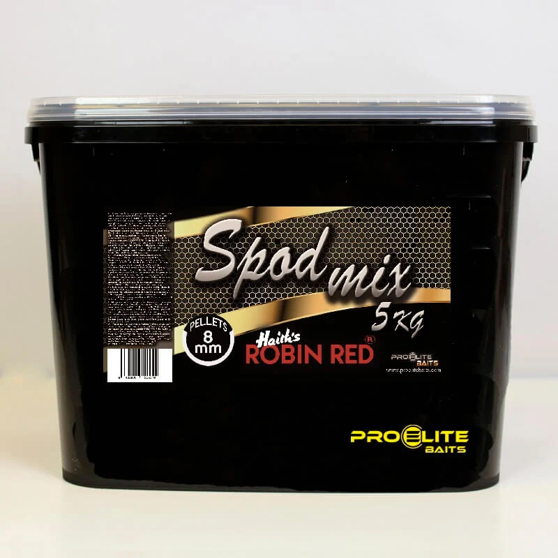 Cube Pellets Spod Mix Pro Elite Baits Gold Robin Red 8mm 5kg