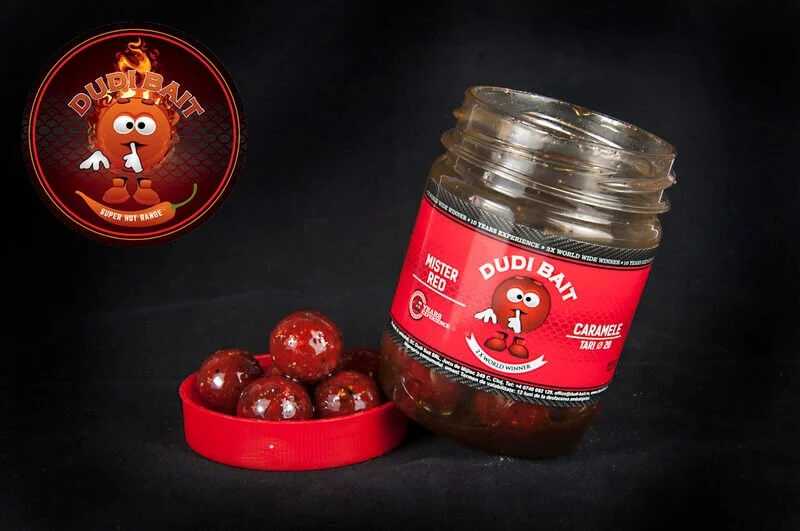 Hook Baits Solubles Dudi Bait Glugged Mister Red Super Hot 24 mm