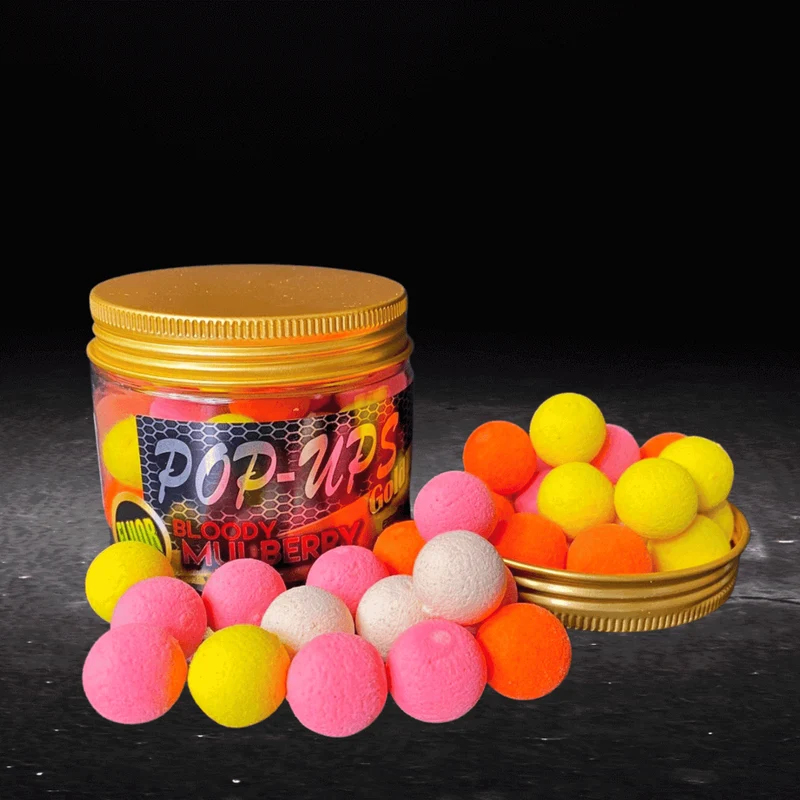 Pop Ups Pro Elite Baits Gold Bloody Mulberry Fluoro 14 mm