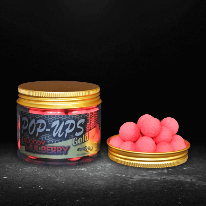 Pop Ups Pro Elite Baits Gold Bloody Mulberry Rose 14 mm