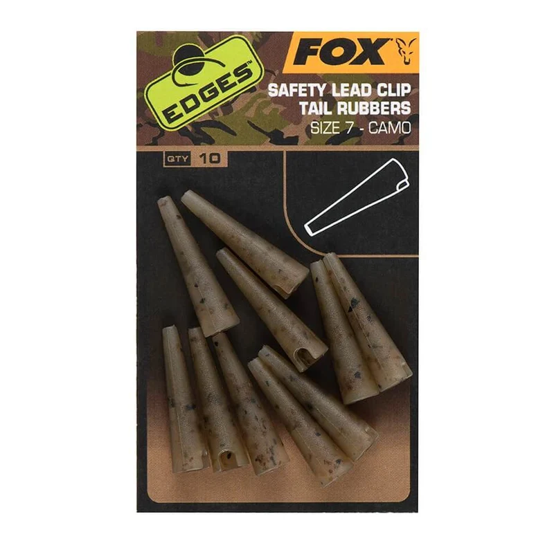 Sécurité Lead Clip Tail Rubbers Fox Camouflage 7