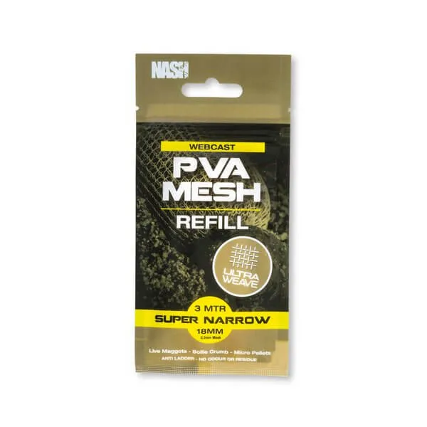 Recharge de Filet Soluble PVA de 18 mm Nash Ultra Weave Super Narrow