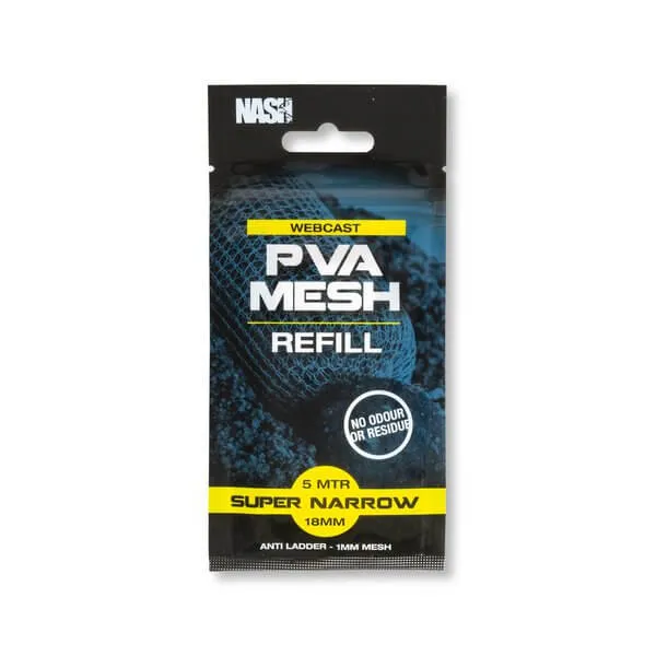 Recharge de filet 18 mm PVA Nash Super Narrow