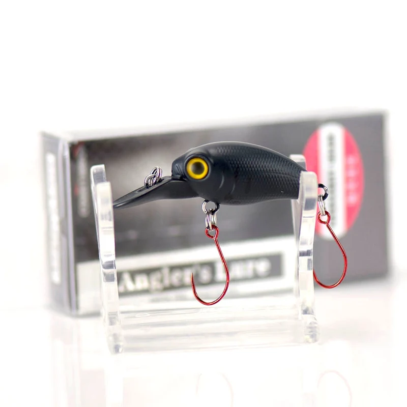 32mm 3.2g Crank bait Hard Plastic Fishing Lures, Countbass Wobbler Freshwater Salmon Crappie Fishing Baits