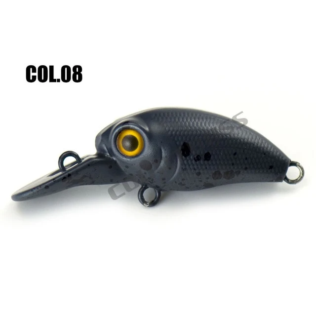32mm 3.2g Crank bait Hard Plastic Fishing Lures, Countbass Wobbler Freshwater Salmon Crappie Fishing Baits