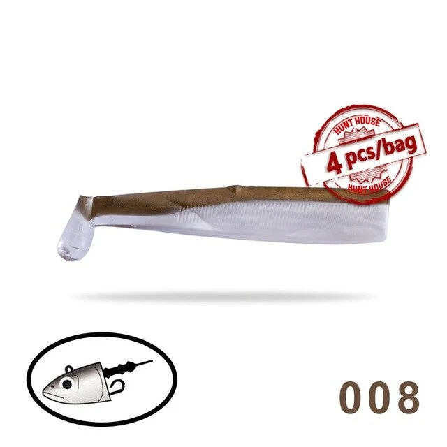 Hunthouse black minnow 25g 40g 60g 120g fishing lure soft pike lure leurre souple shad peche iscas artificiais silicone lure