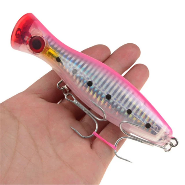 1Pcs 12cm 40g New Big Popper Fishing Lure 8 Colors Isca Hard Artificial Bait Wobbler Crankbait Swimbait Pesca Leurre Pike Bait
