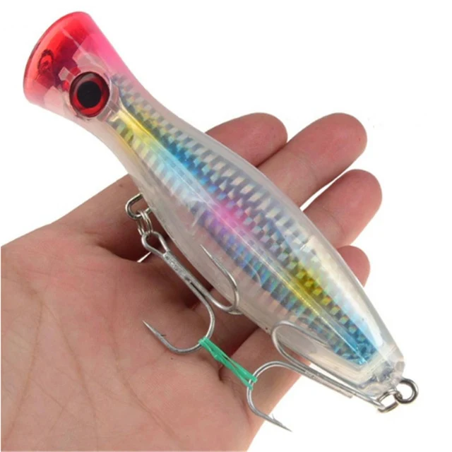 1Pcs 12cm 40g New Big Popper Fishing Lure 8 Colors Isca Hard Artificial Bait Wobbler Crankbait Swimbait Pesca Leurre Pike Bait