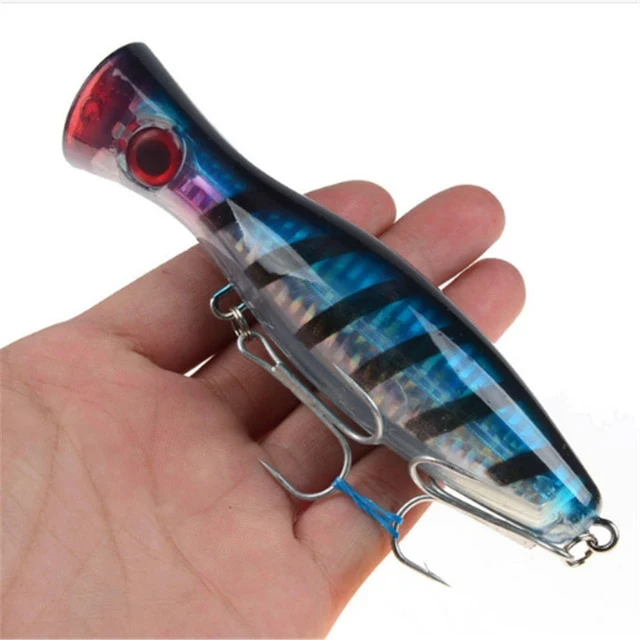 1Pcs 12cm 40g New Big Popper Fishing Lure 8 Colors Isca Hard Artificial Bait Wobbler Crankbait Swimbait Pesca Leurre Pike Bait