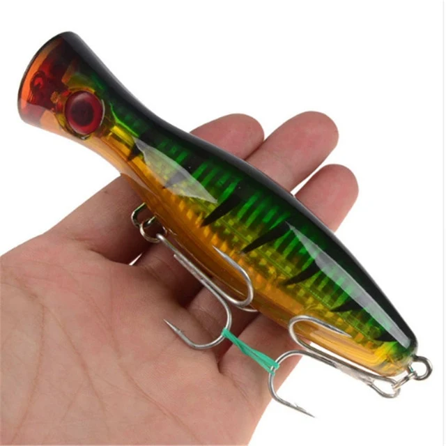 1Pcs 12cm 40g New Big Popper Fishing Lure 8 Colors Isca Hard Artificial Bait Wobbler Crankbait Swimbait Pesca Leurre Pike Bait