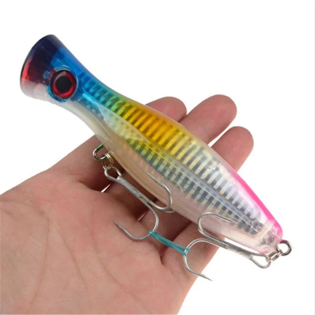1Pcs 12cm 40g New Big Popper Fishing Lure 8 Colors Isca Hard Artificial Bait Wobbler Crankbait Swimbait Pesca Leurre Pike Bait