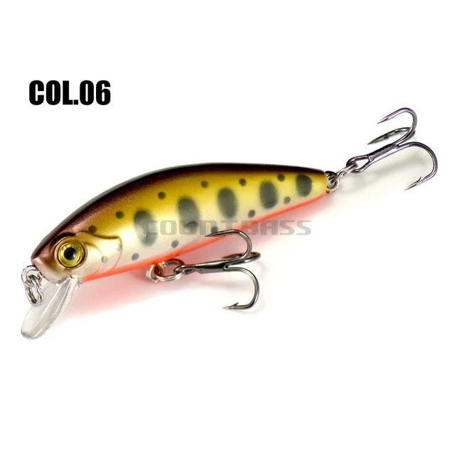 50mm 6.8g Countbass Sinking Minnow Wobblers Lures for Fishing, Fixed Weight Trout Fishing Bait Jerkbait Crankbait