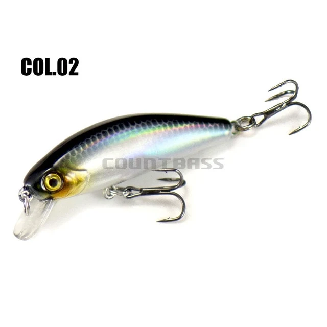 50mm 6.8g Countbass Sinking Minnow Wobblers Lures for Fishing, Fixed Weight Trout Fishing Bait Jerkbait Crankbait